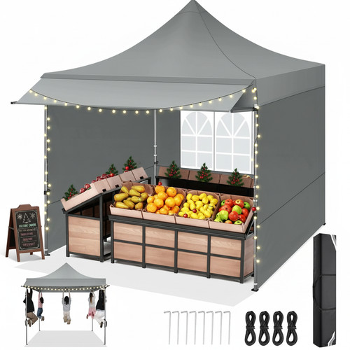 Faltpavillon 3x3m mit markisen - faltpavillon,
