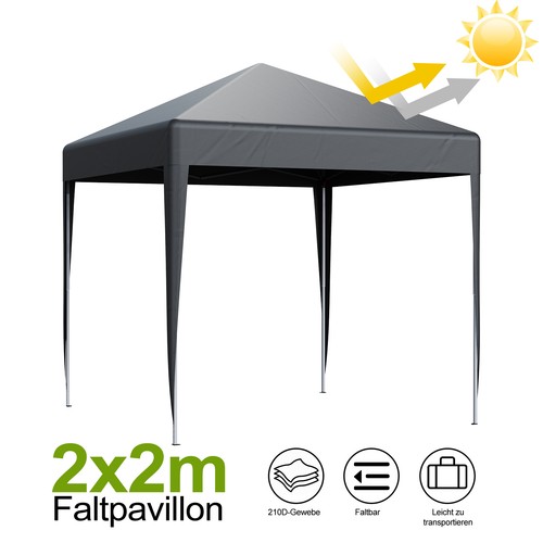 2x2m faltpavillon pop - 2x2m, up